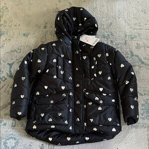 Urban Republic Black Jacket with Silver Hearts NWT!